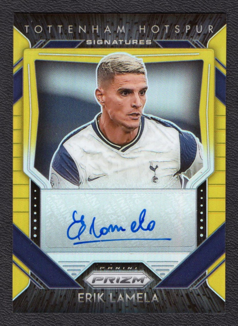 2020 Panini Prizm Premier League #S-EL Erik Lamela Signatures Gold 