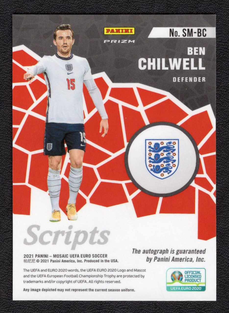 2021 Panini Mosaic UEFA Euro 2020 ##SM-BC Ben Chilwell Scripts Autograph