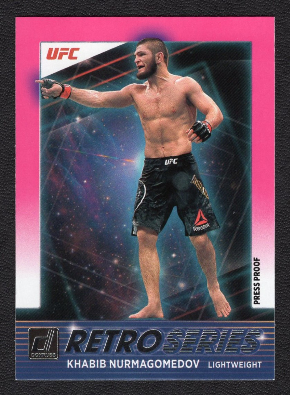 2022 Panini Donruss #9 Khabib Nurmagomedov Retro Series Press Proof Pink Parallel