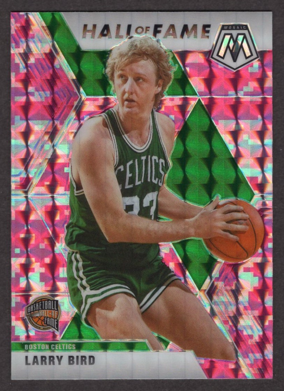 2019/20 Panini Mosaic #290 Larry Bird Hall Of Fame Pink Camo Prizm