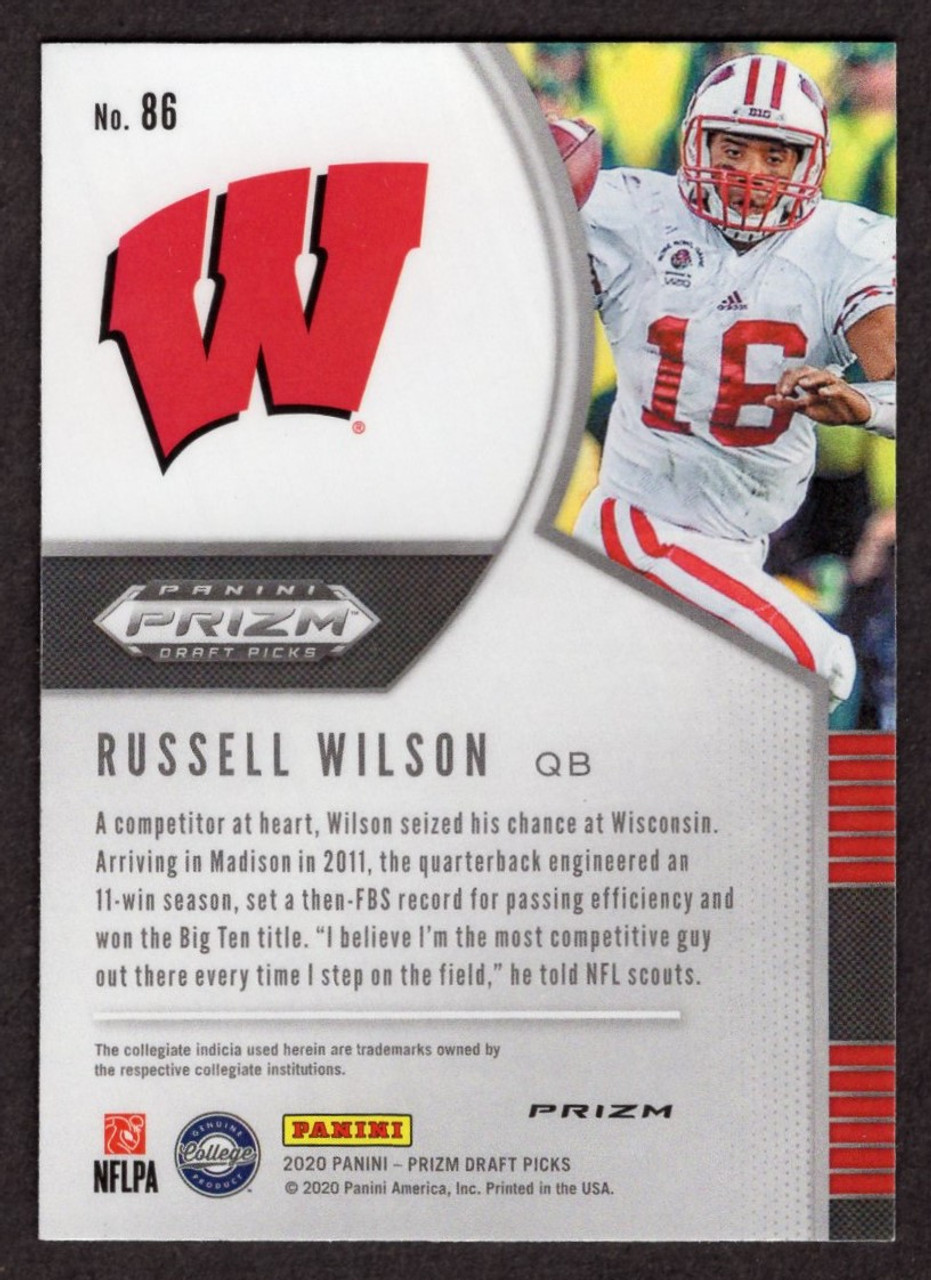2020 Panini Prizm Draft Picks #86 Russell Wilson Silver Prizm