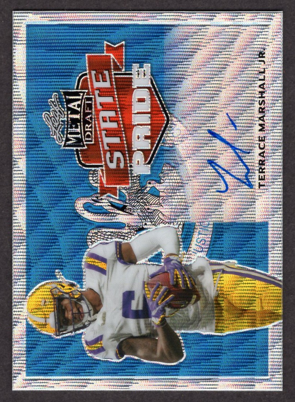 2021 Leaf Metal Draft #SP-TMJ Terrace Marshall Jr. State Pride Rookie Autograph 17/75