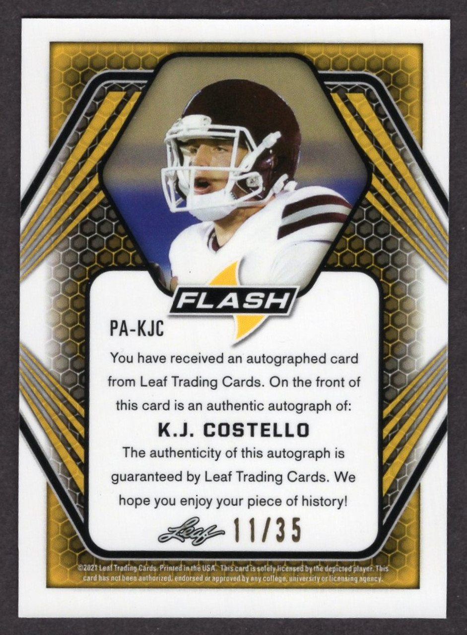 2021 Leaf Flash #PA-KJC K.J. Costello Rookie Autograph 11/35