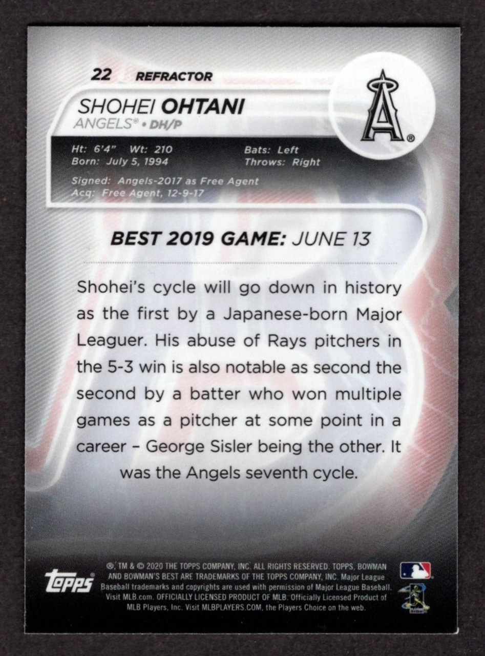2020 Bowman's Best #22 Shohei Ohtani Refractor