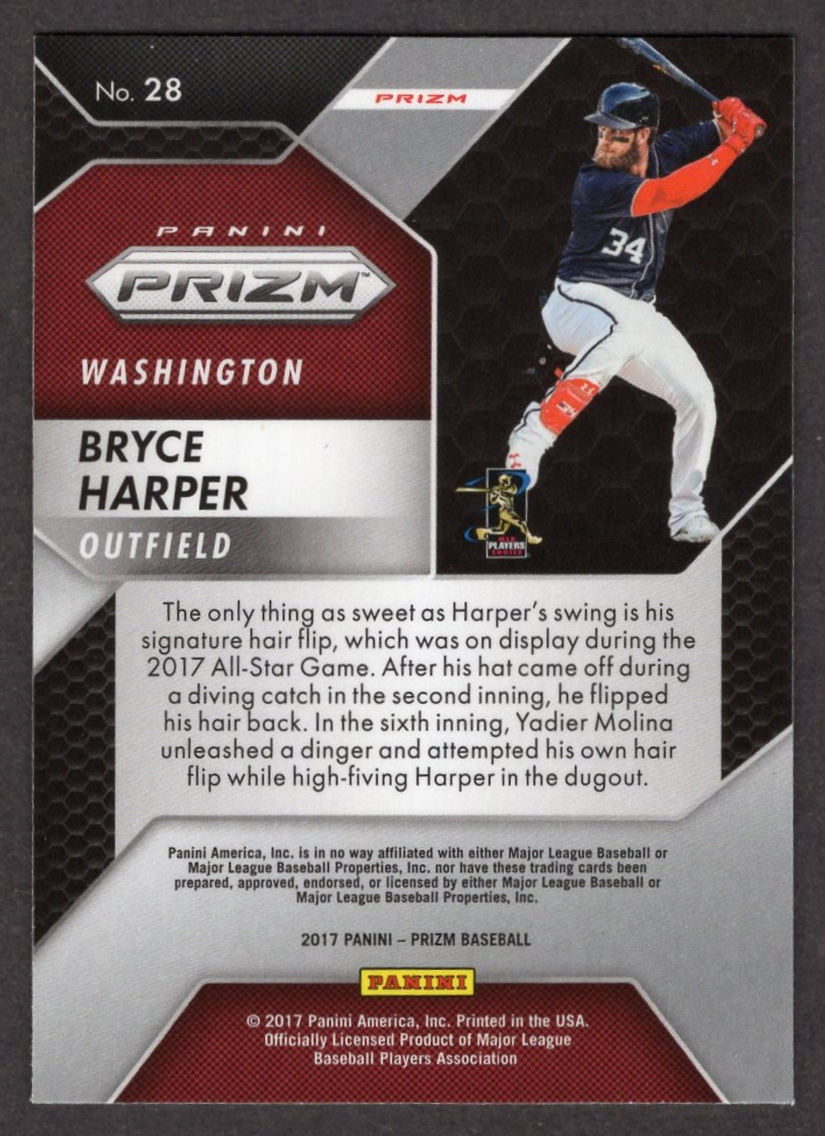 2017 Panini Prizm #28 Bryce Harper Silver Prizm