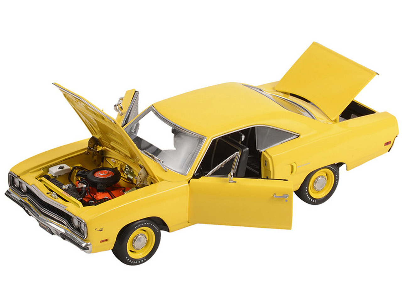 1970 Plymouth Roadrunner - Lemon Twist - 1:18 Diecast Model Car by GMP