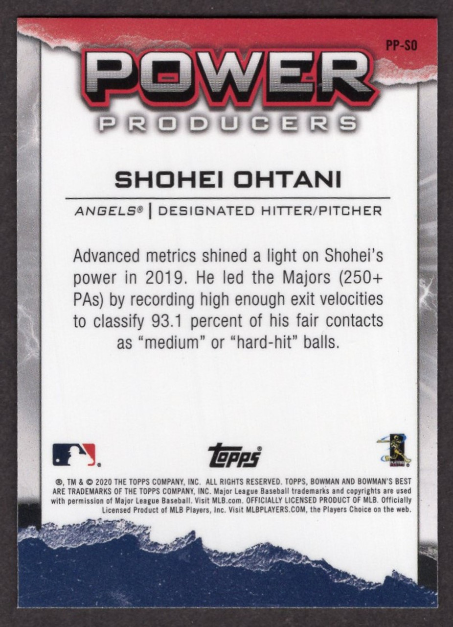 2020 Bowman's Best #PP-SO Shohei Ohtani Power Producers