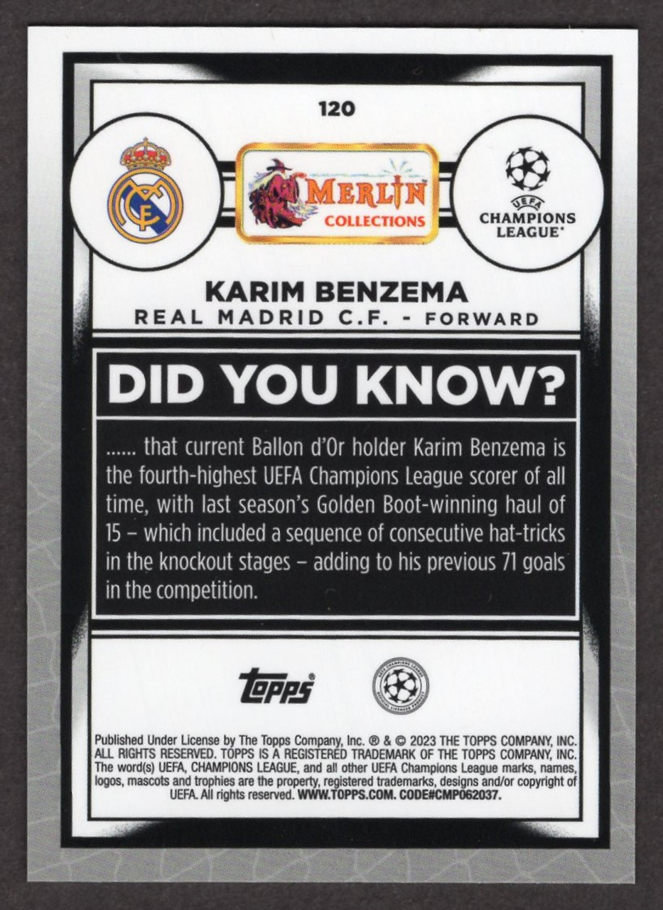 2023 Topps Merlin  #120 Karim Benzema 