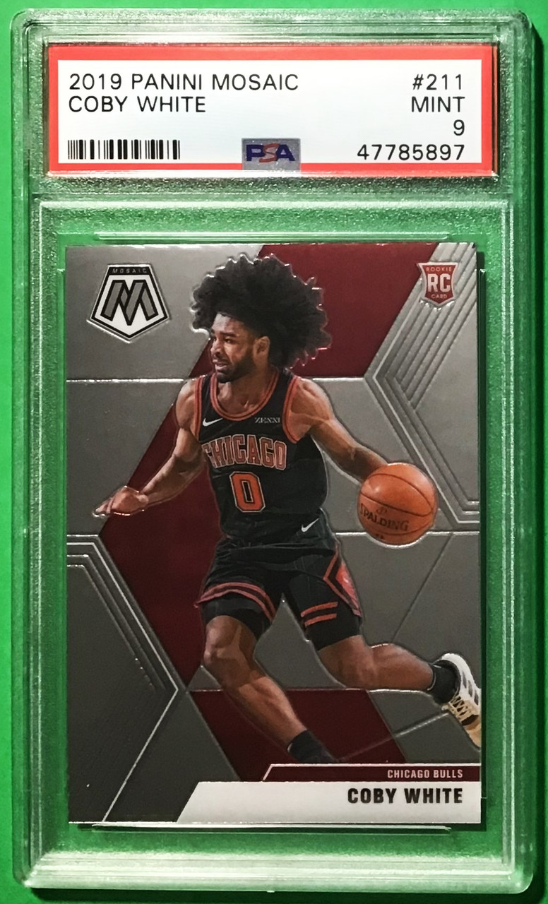 2019/20 Panini Mosaic #211 Coby White Rookie/RC PSA 9