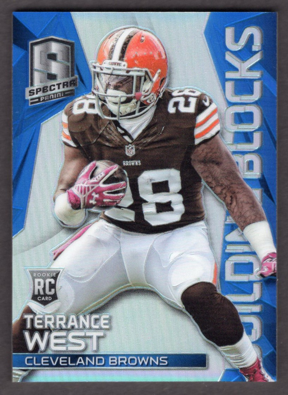 2014 Panini Spectra #10 Terrance West Building Blocks Blue Prizm Rookie/RC 27/49