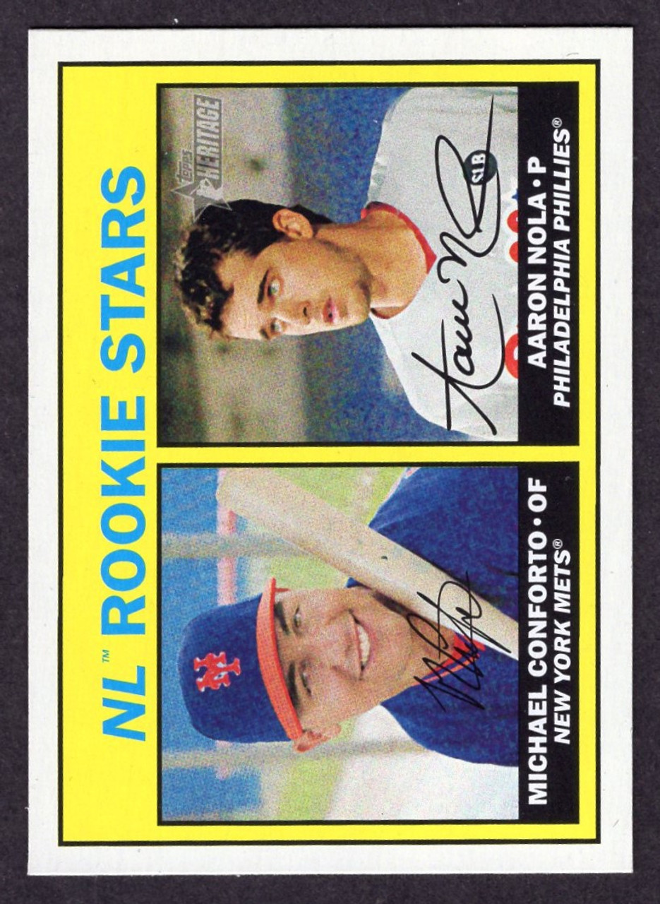 2016 Topps Heritage #181 Michael Conforto / Aaron Nola NL Rookie Stars