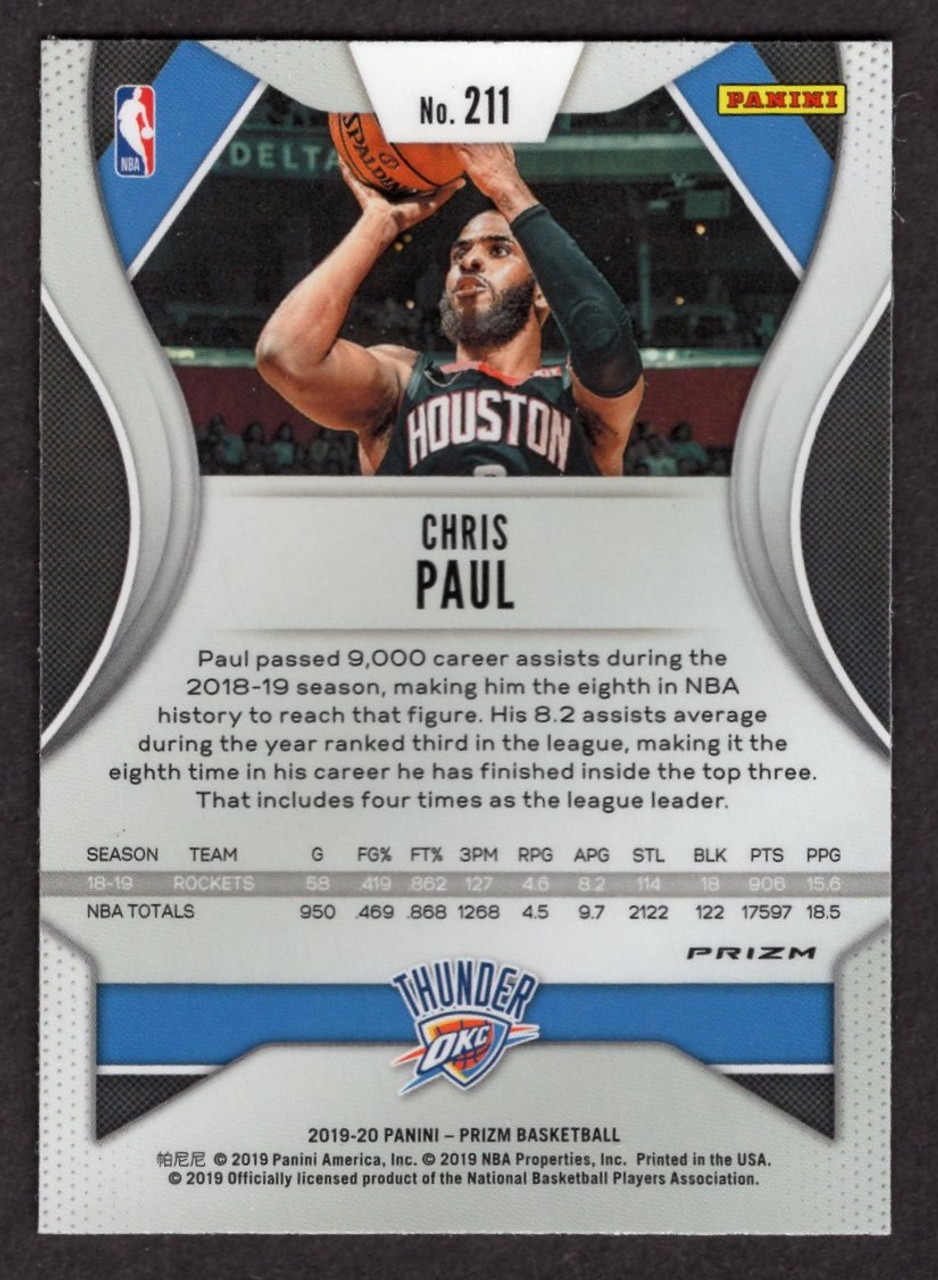 2019/20 Panini Prizm #211 Chris Paul Red White Blue Prizm