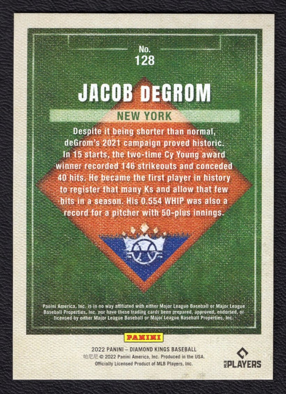 2022 Panini Diamond Kings #128 Jacob deGrom Plum Frame