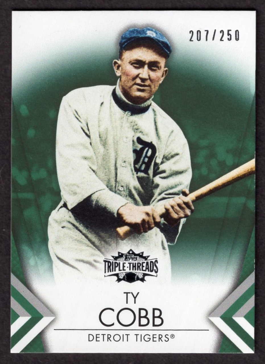 2012 Topps Triple Threads #47 Ty Cobb Green Parallel 207/250