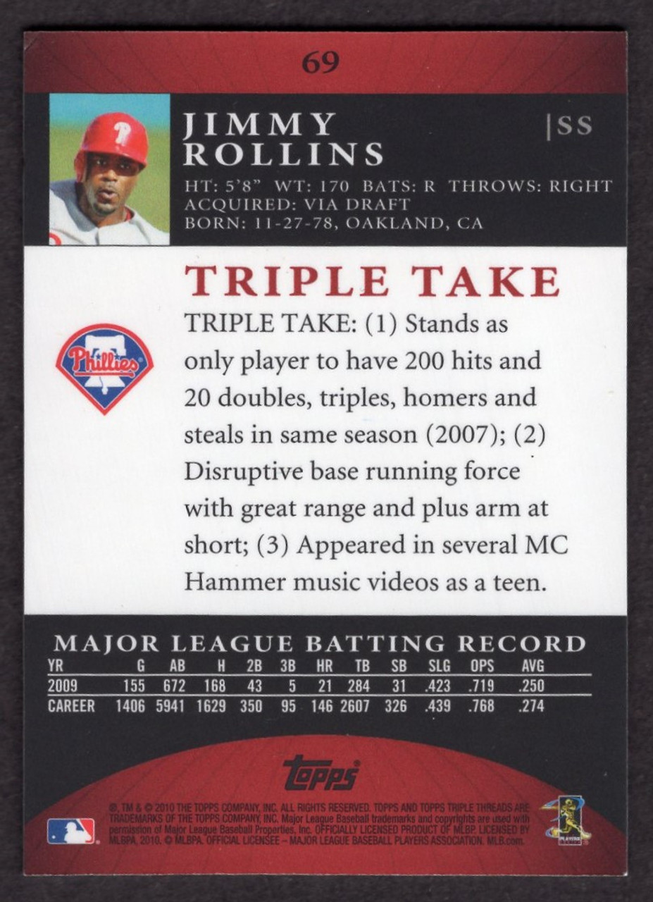 2010 Topps Triple Threads #69 Jimmy Rollins 0696/1350