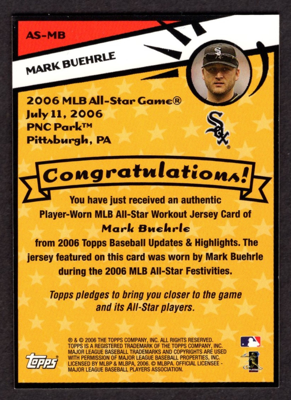 2006 Topps Update #AS-MB Mark Buehrle All-Star Game Workout Jersey Relic
