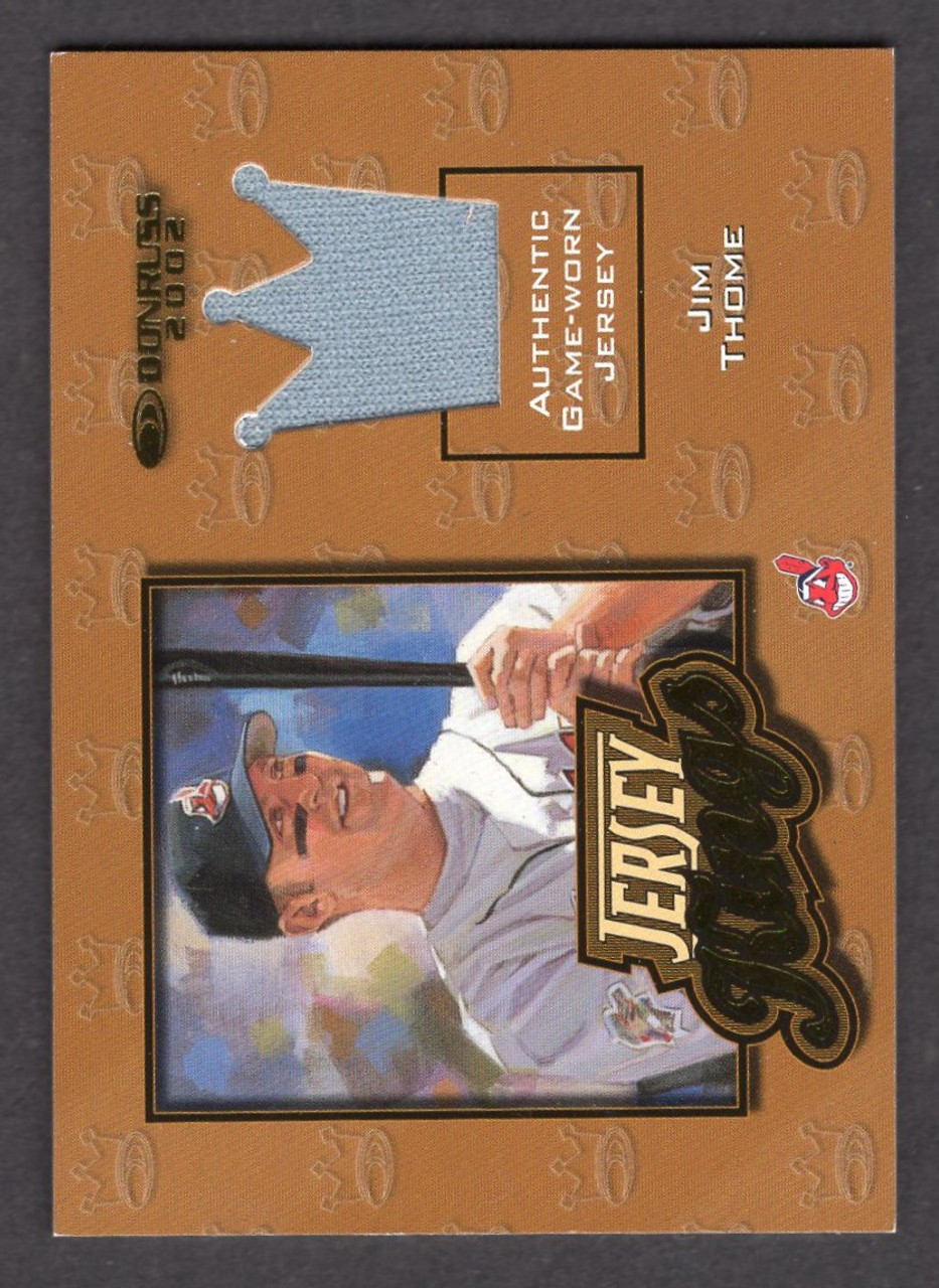 2002 Donruss #JK-6 Jim Thome Jersey Kings Game Used Jersey Relic 055/250