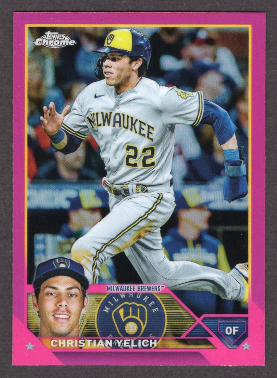 2023 Topps Chrome #109 Christian Yelich Pink Refractor