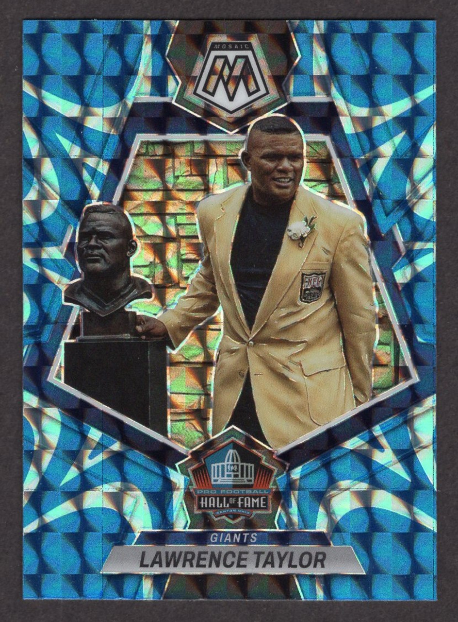 2023 Panini Mosaic #275 Lawrence Taylor Hall Of Fame Blue Reactive Prizm