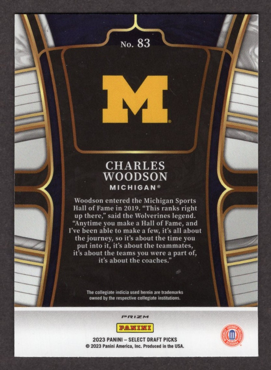 2023 Panini Select Draft Picks #83 Charles Woodson Silver Prizm