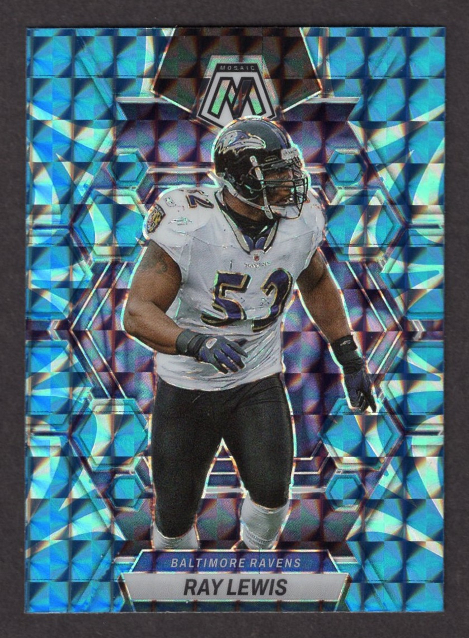 2023 Panini Mosaic #17 Ray Lewis Blue Reactive Prizm