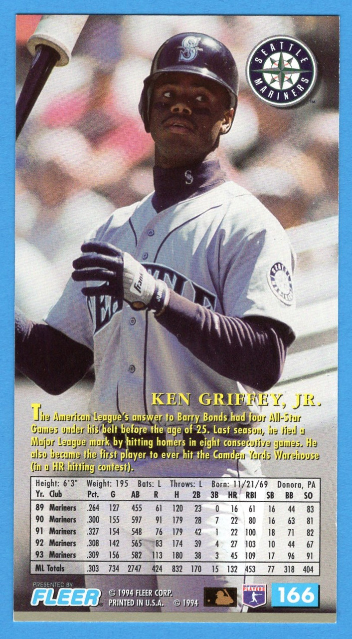 1994 Fleer Extra Bases #166 Ken Griffey, Jr.