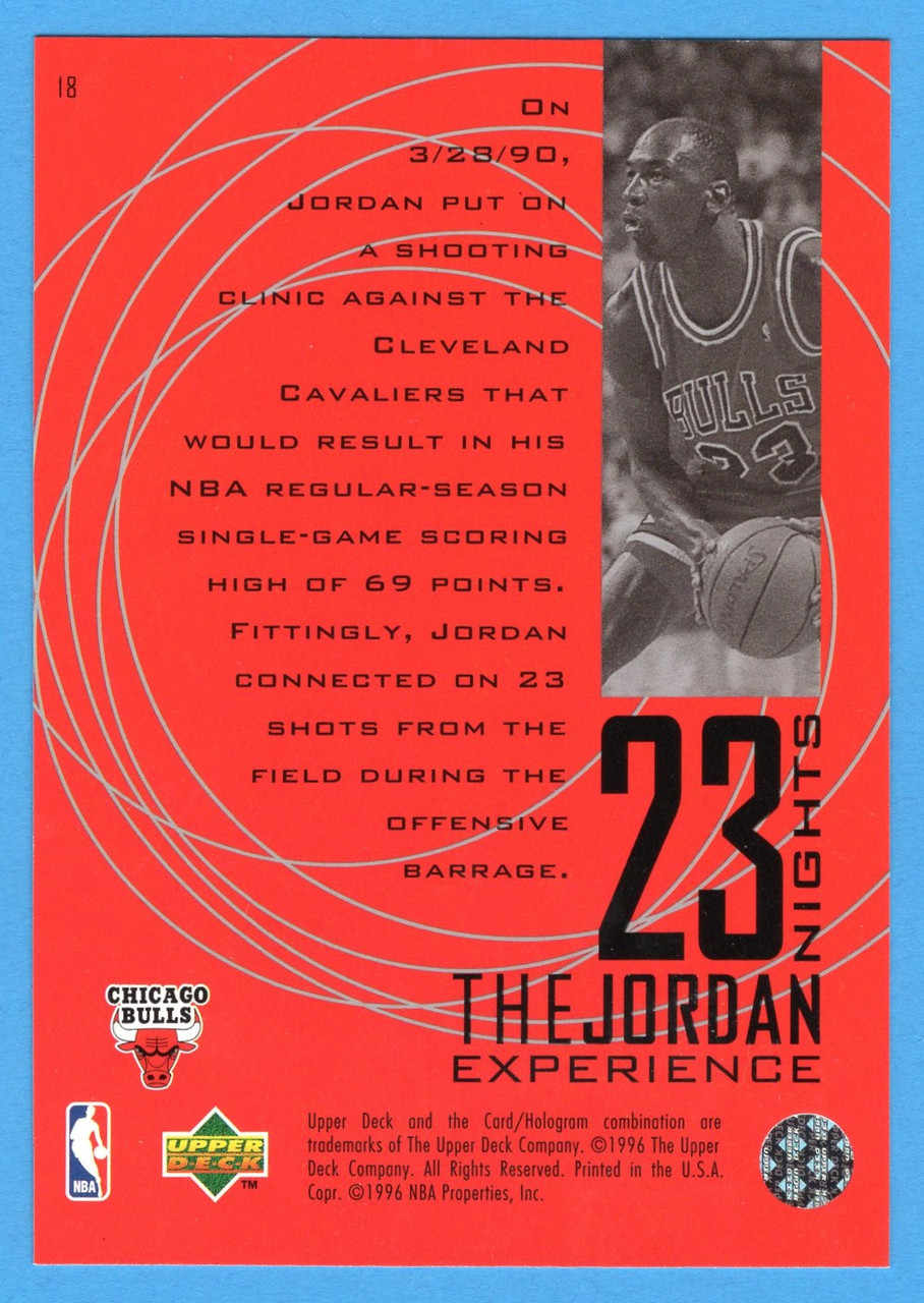 1996/97 Upper Deck 23 Nights The Jordan Experience #18 Michael Jordan