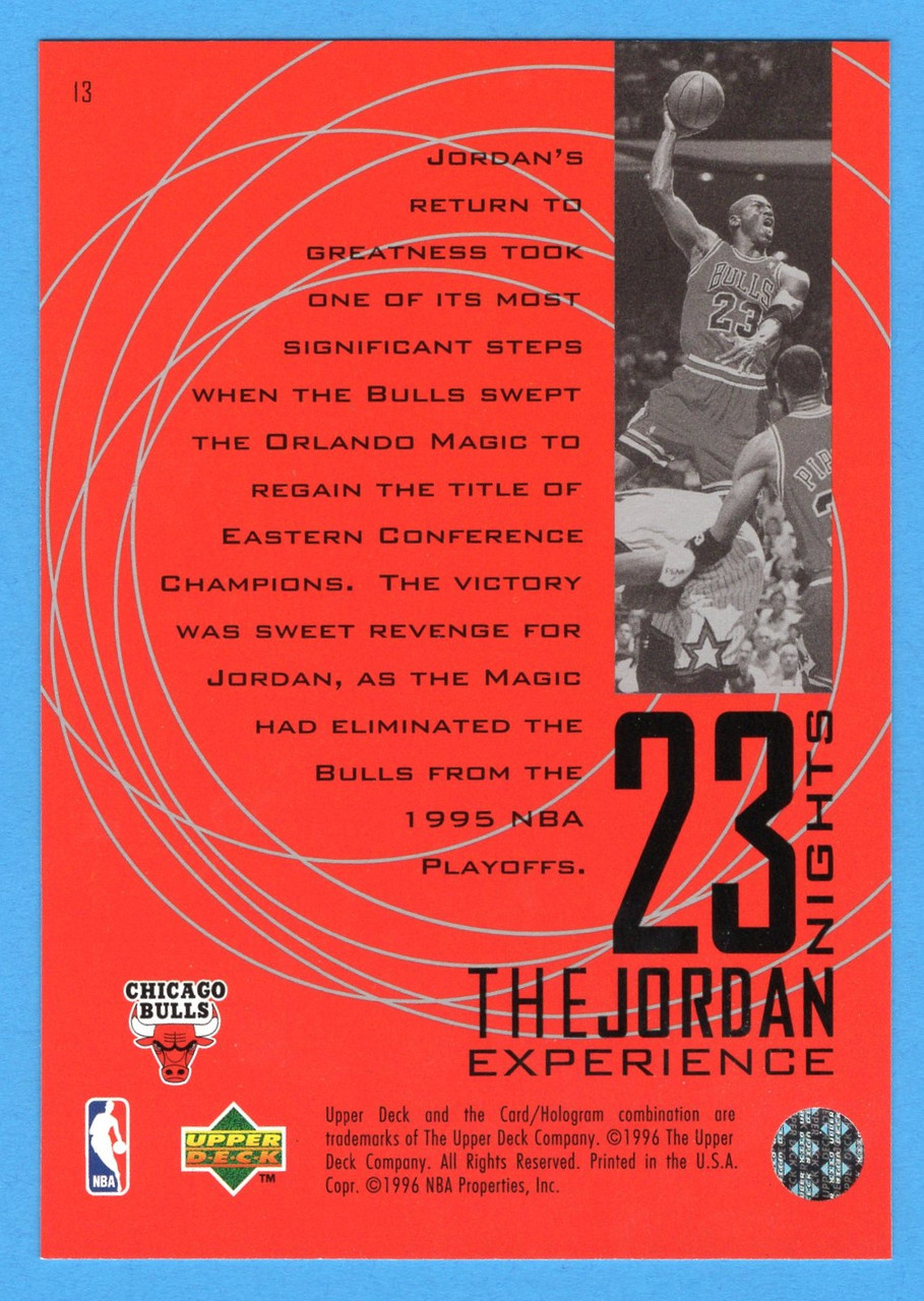 1996/97 Upper Deck 23 Nights The Jordan Experience #13 Michael Jordan