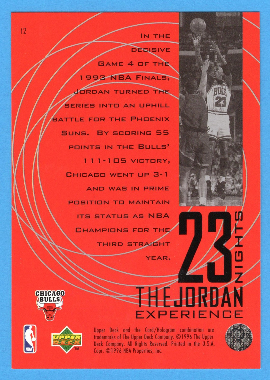 1996/97 Upper Deck 23 Nights The Jordan Experience #12 Michael Jordan