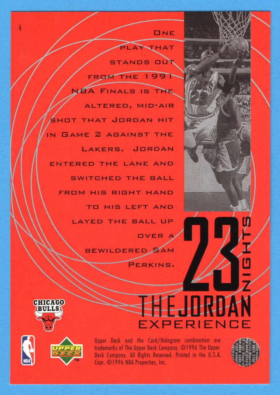 1996/97 Upper Deck 23 Nights The Jordan Experience #4 Michael Jordan