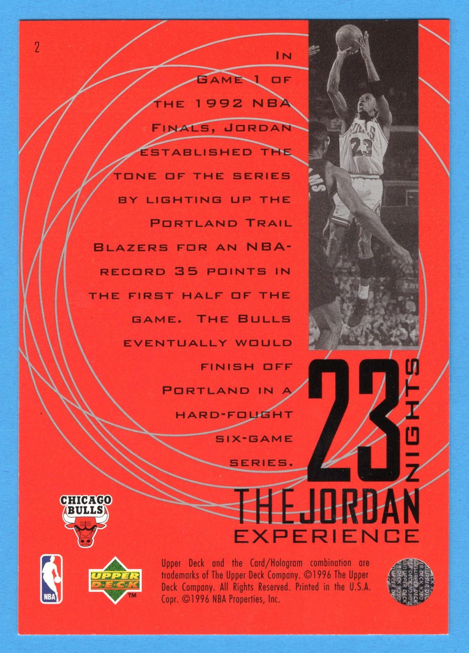 1996/97 Upper Deck 23 Nights The Jordan Experience #2 Michael Jordan