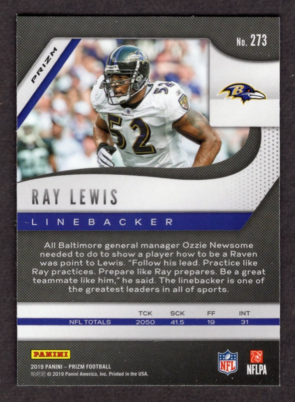 2019 Panini Prizm #273 Ray Lewis Silver Prizm