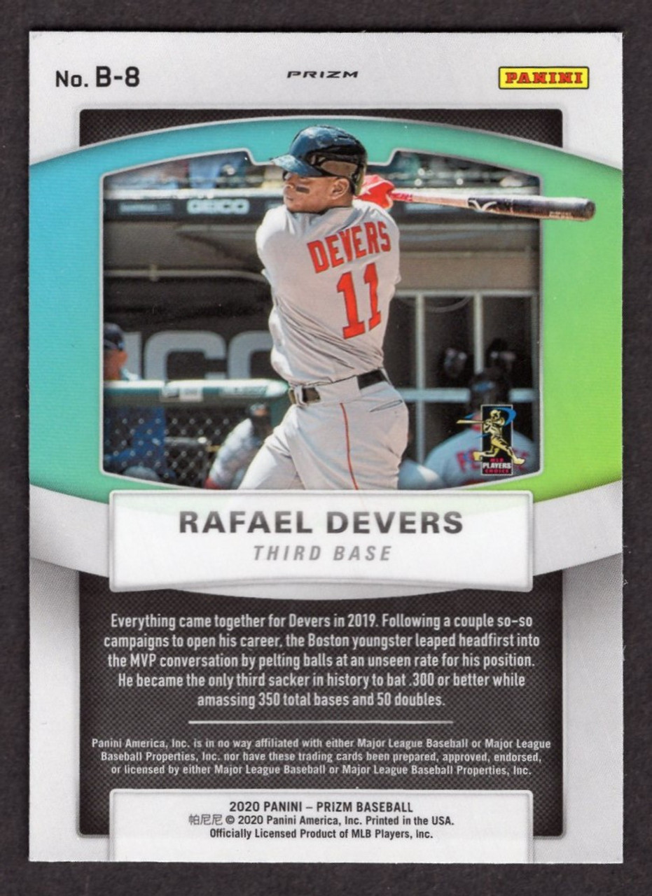 2020 Panini Prizm #B-8 Rafael Devers Brilliance Silver Prizm 