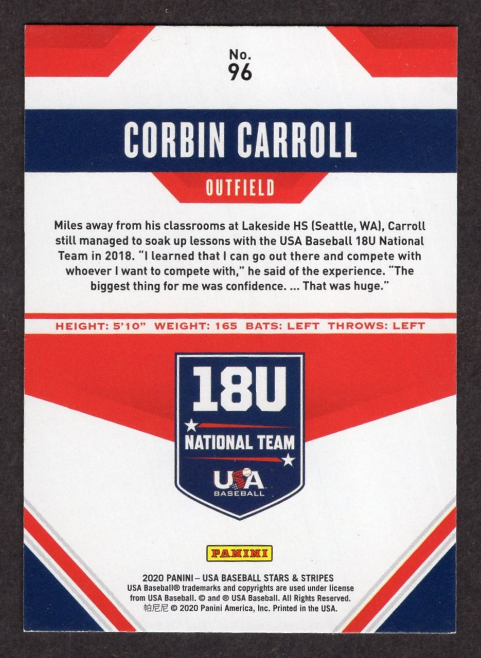 2020 Panini Stars & Stripes #96 Corbin Carroll 18u National Team