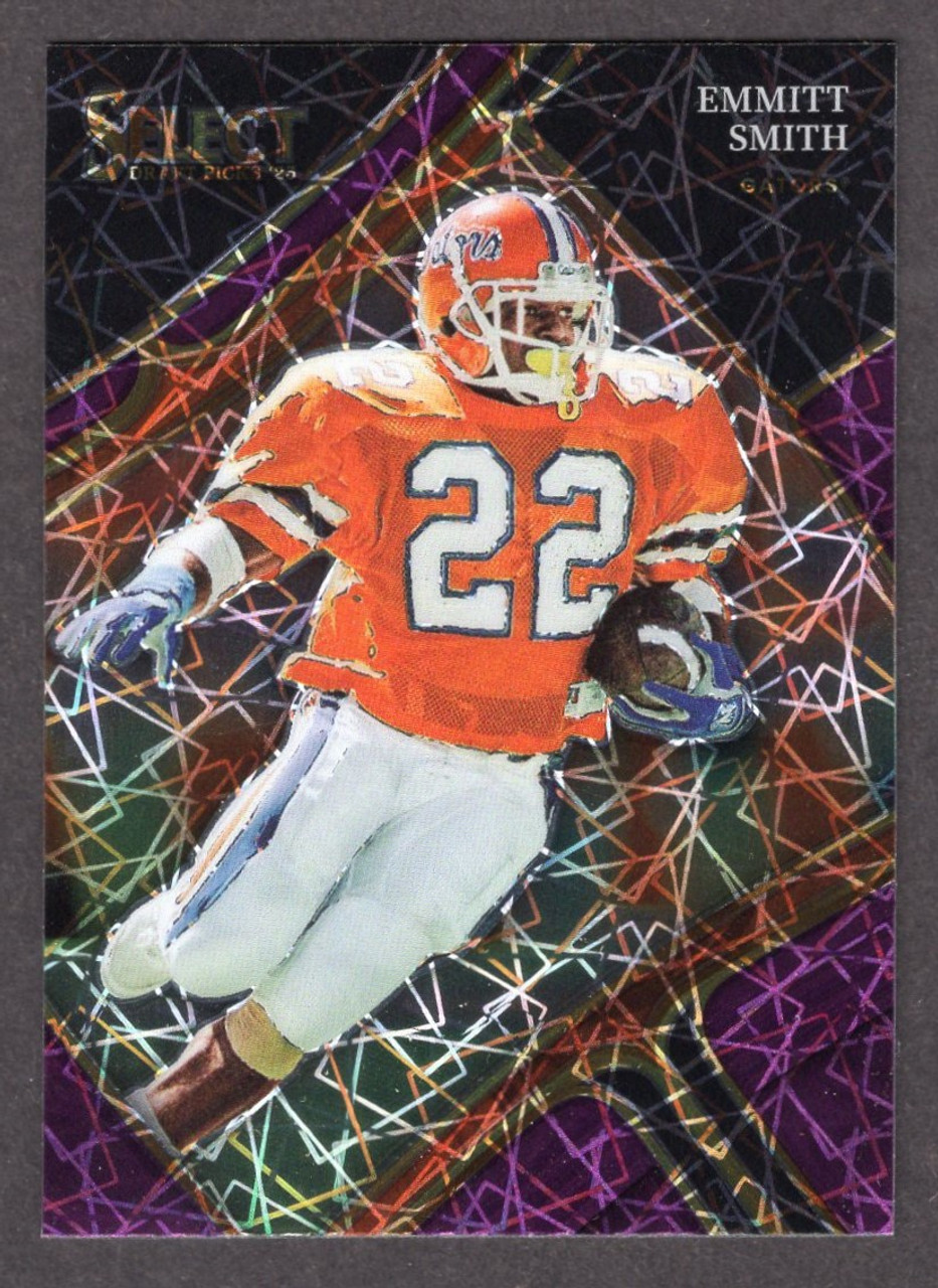 2023 Panini Select Draft Picks #191 Emmitt Smith Purple Lazer Prizm