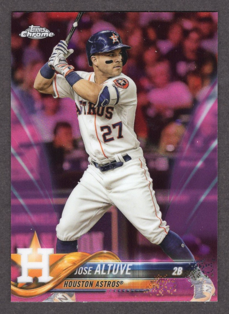 2018 Topps Chrome #200 Jose Altuve Pink Refractor