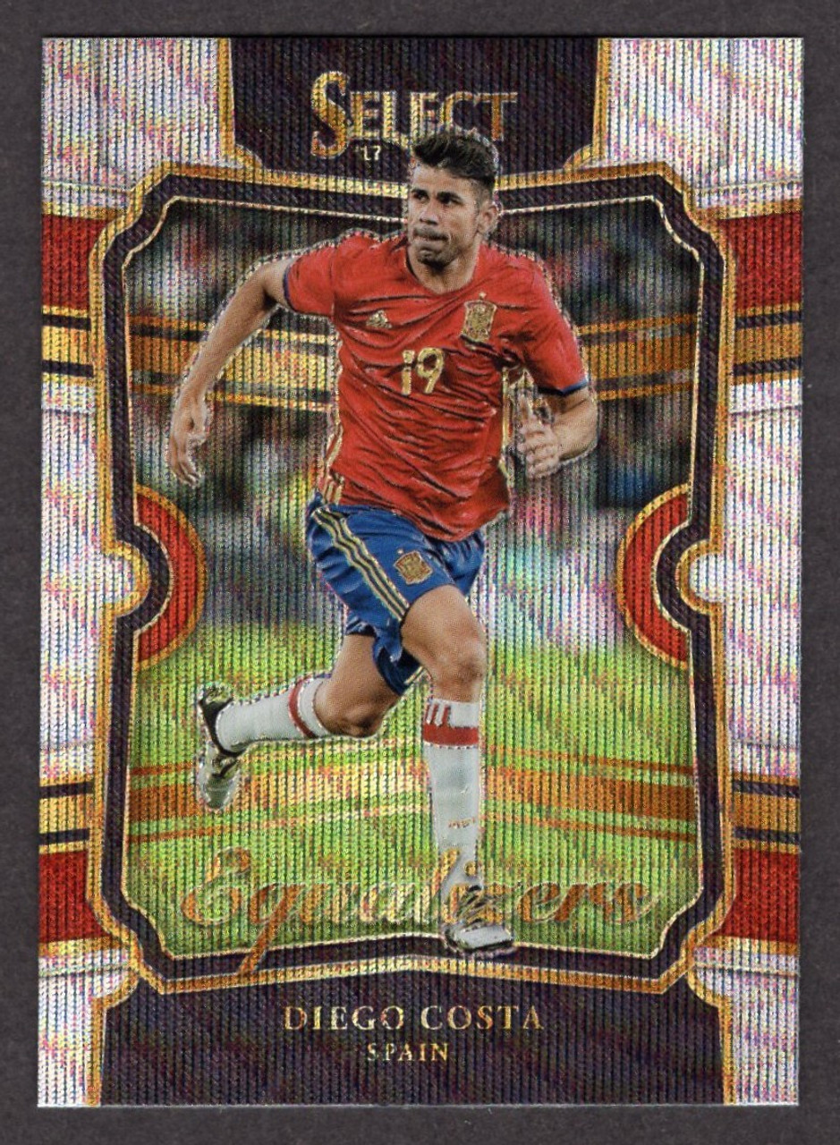 2017/18 Panini Select #EQ-25 Diego Costa Equalizers Silver Wave Prizm 