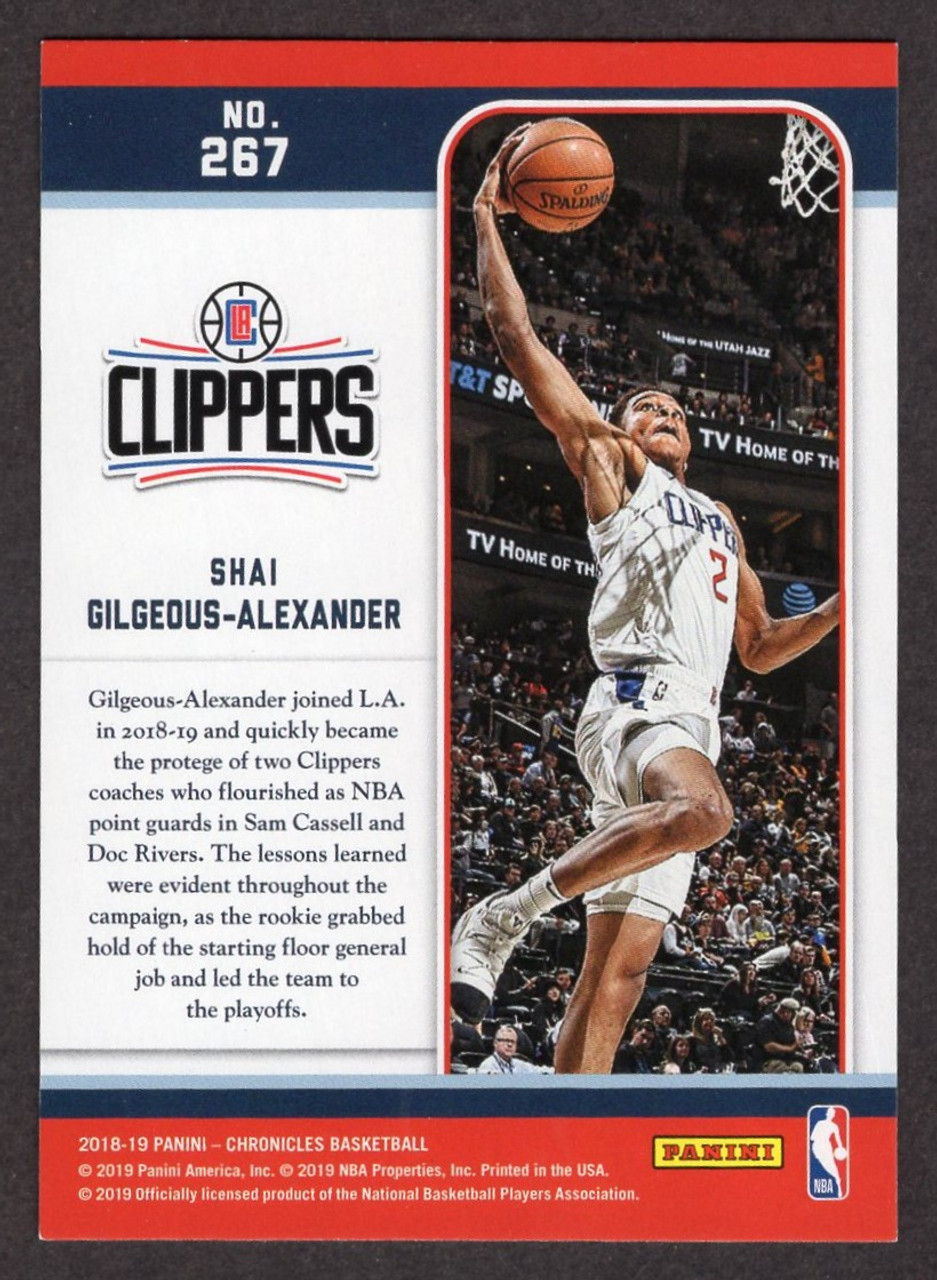 2018/19 Panini Chronicles #267 Shai Gilgeous-Alexander Marquee Rookie/RC