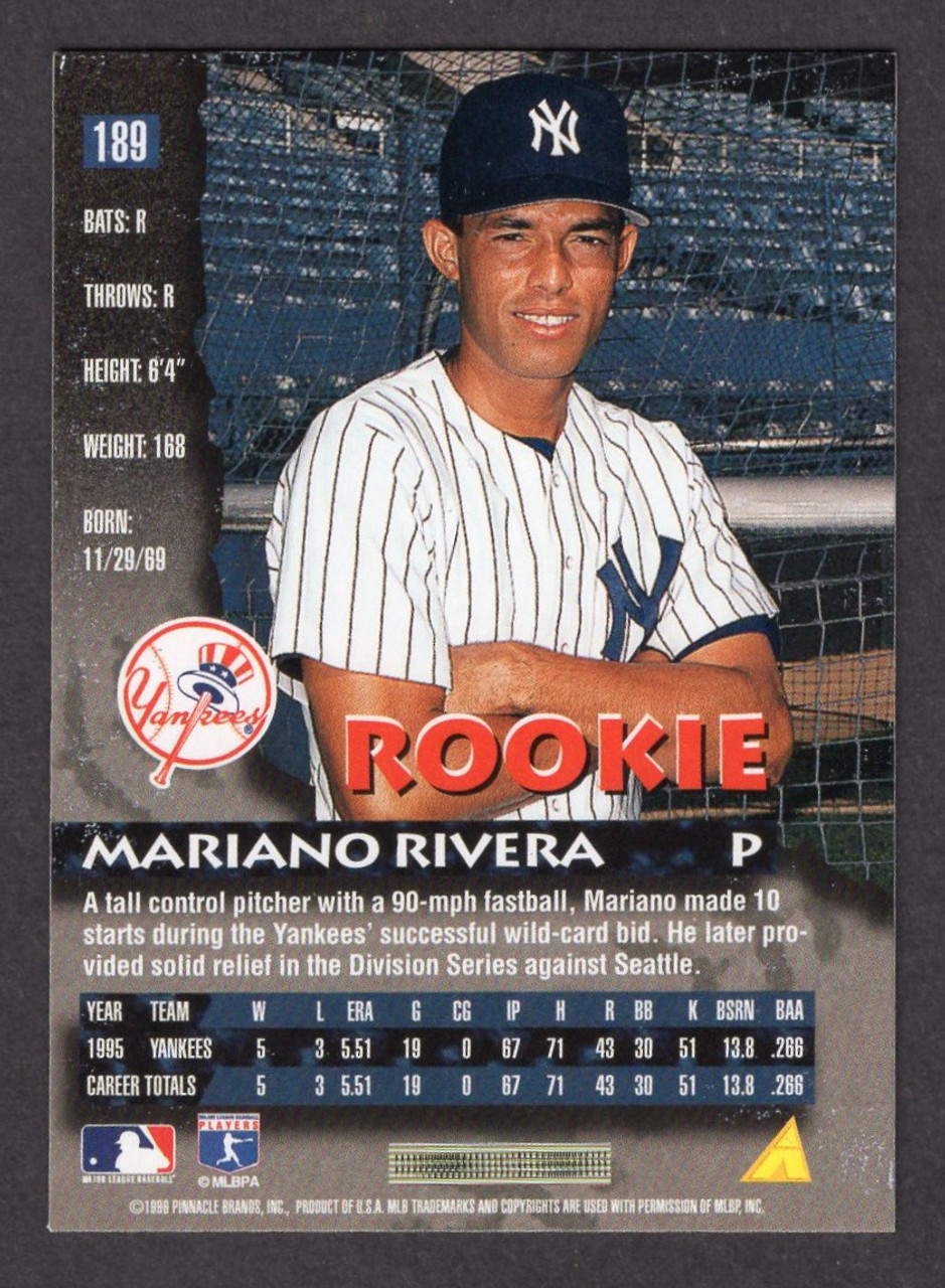 1996 Pinnacle #189 Mariano Rivera Rookie/RC