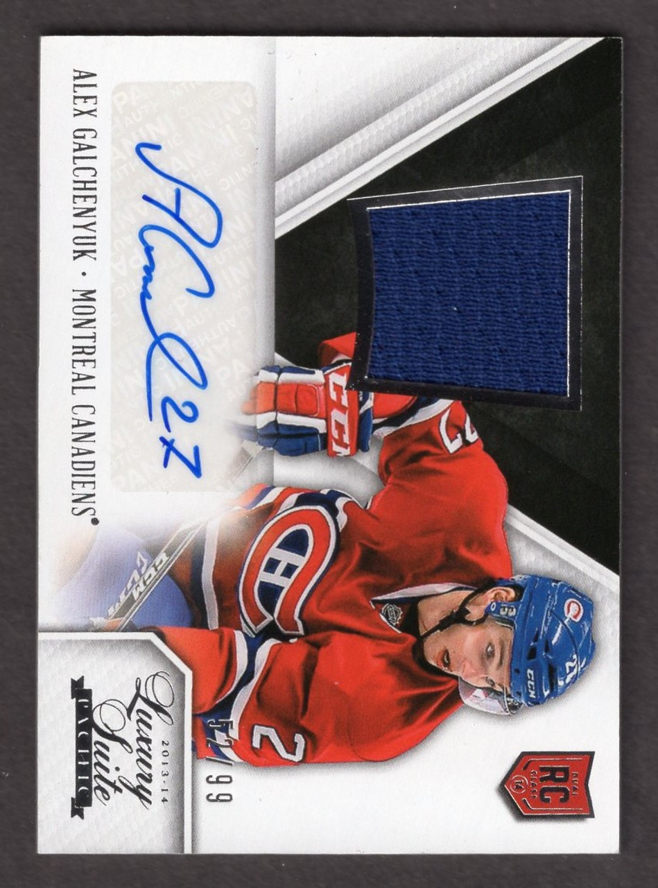 2013/14 Panini Rookie Anthology #105 Alex Galchenyuk Luxury Suite Rookie Jersey Autograph 52/99