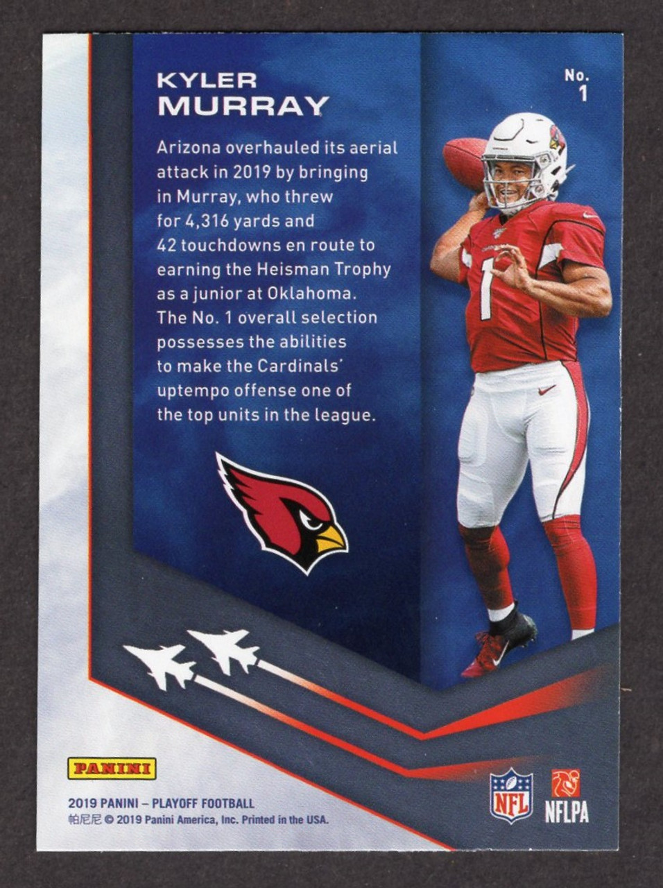 2019 Panini Playoff #1 Kyler Murray Air Command Rookie/RC