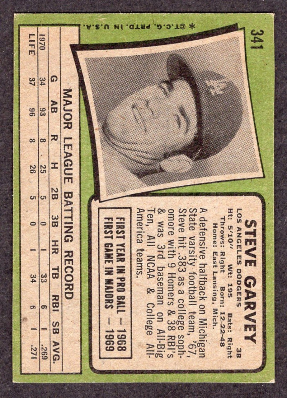 1971 Topps #341 Steve Garvey Rookie/RC