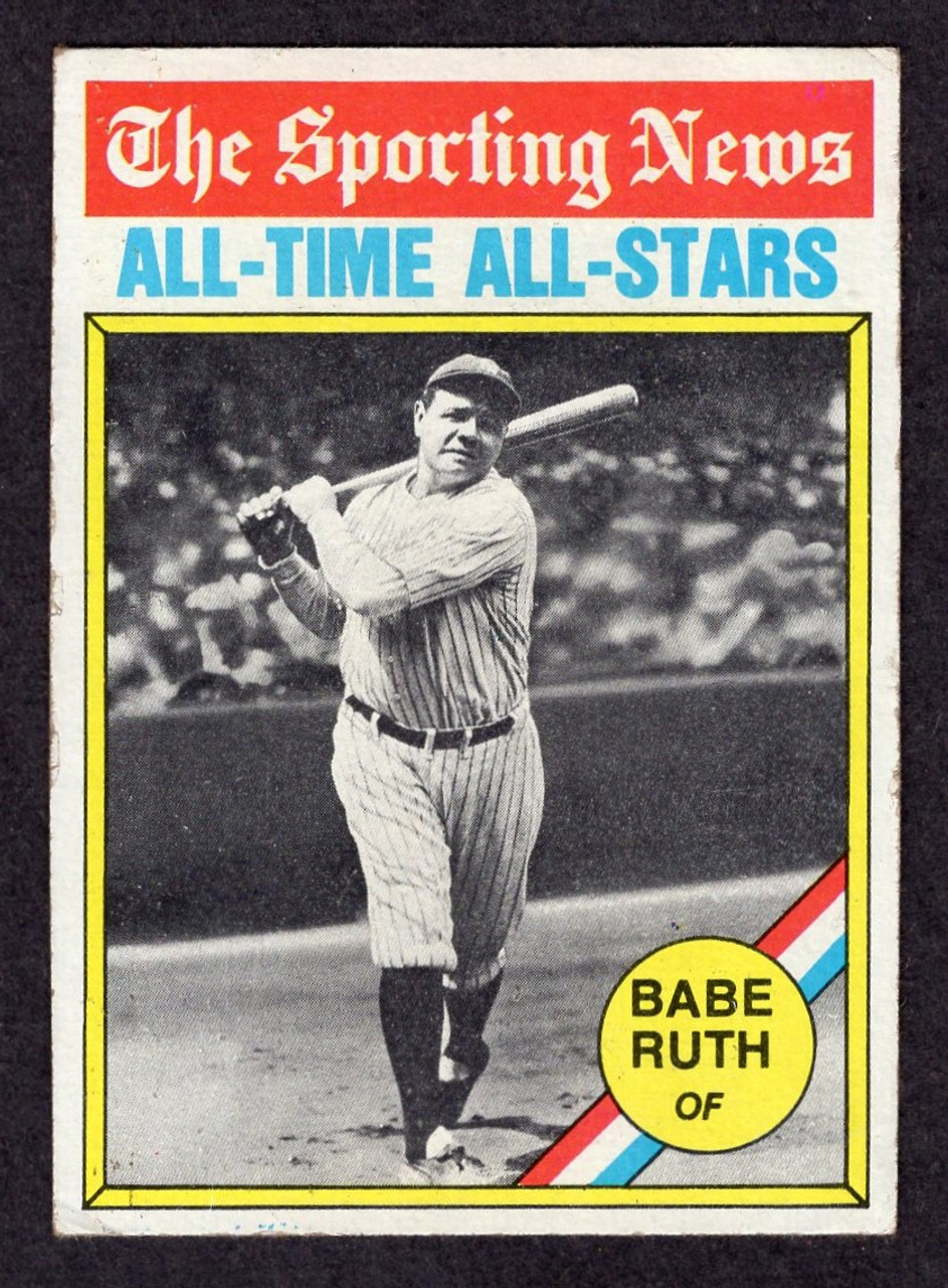 1976 Topps #345 Babe Ruth All-Time All-Stars