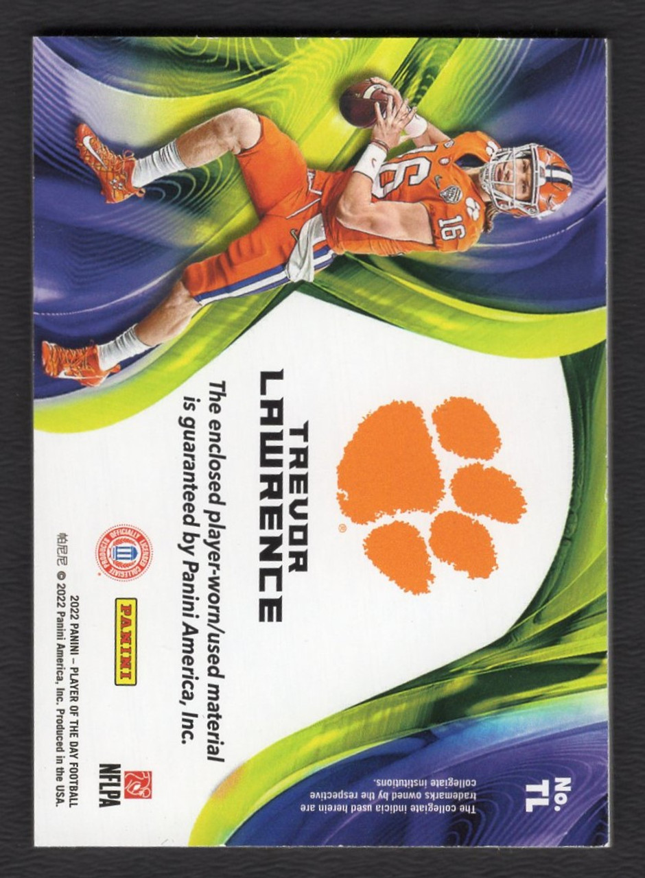 2022 Panini Player Of The Day #TL Trevor Lawrence Jersey Relic 19/49
