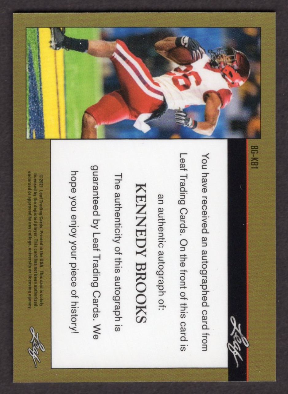 2021 Leaf #BG-KB1 Kennedy Brooks Rookie Autograph Green 2/35