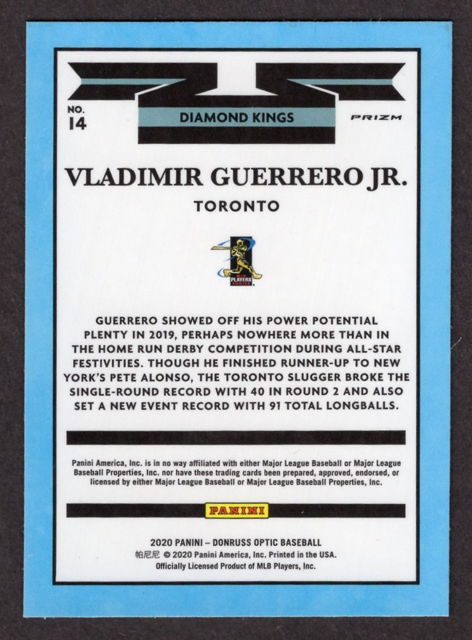 2020 Panini Donruss Optic #14 Vladimir Guerrero Jr. Diamond Kings Silver Prizm 