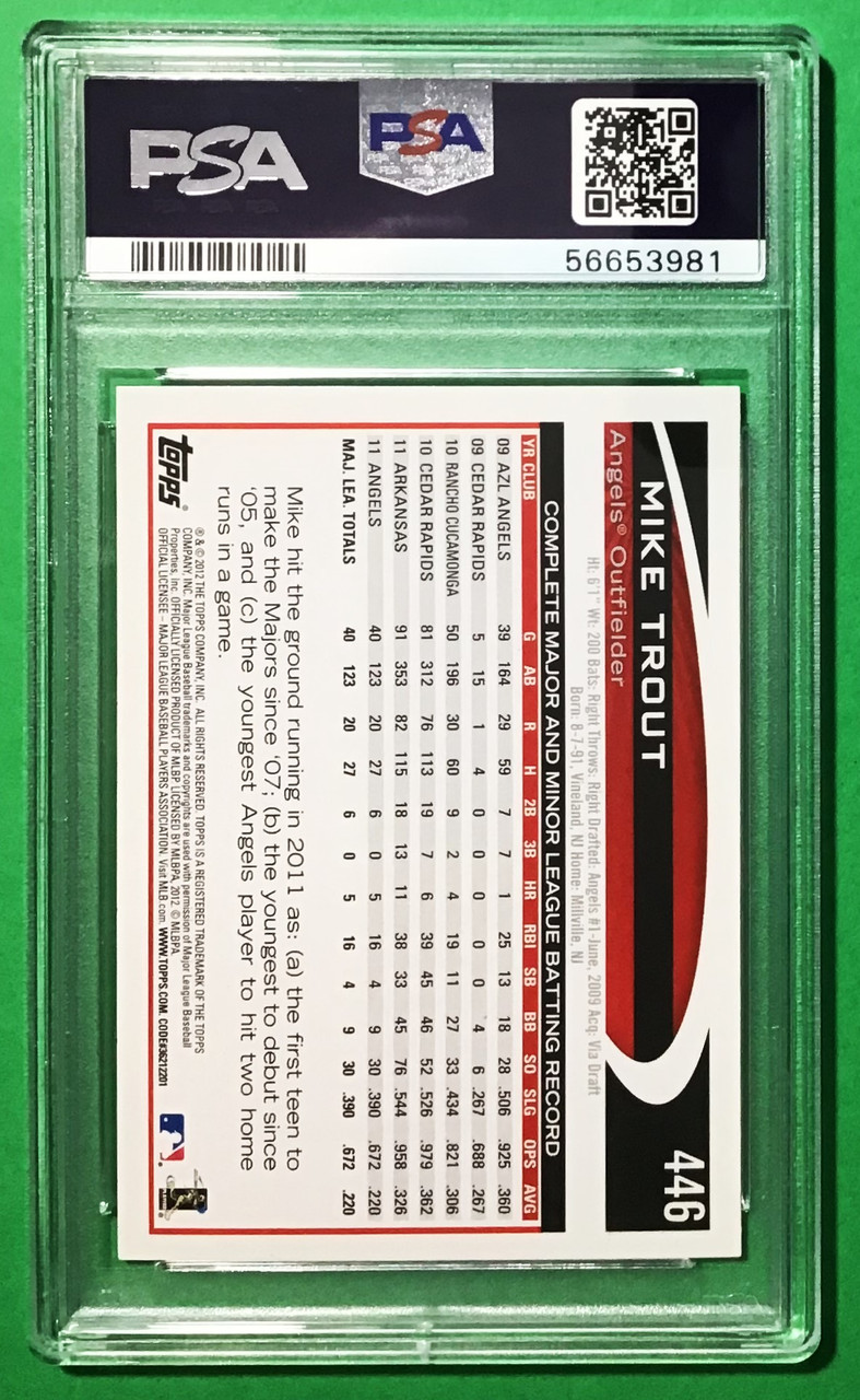 2012 Topps Series 2 #446 Mike Trout PSA 9