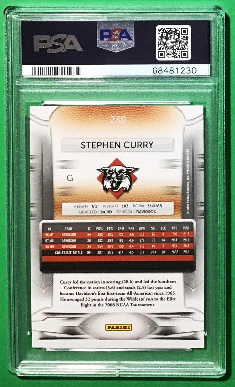 2009/10 Panini Prestige #230 Stephen Curry Rookie/RC PSA 9