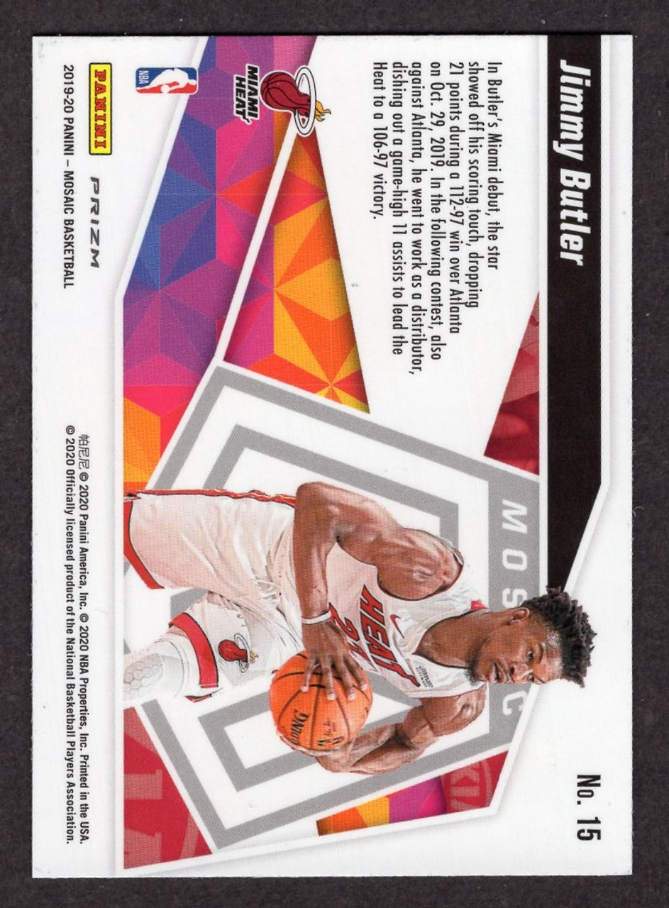 2019/20 Panini Mosaic #15 Jimmy Butler Give And Go Silver Przim