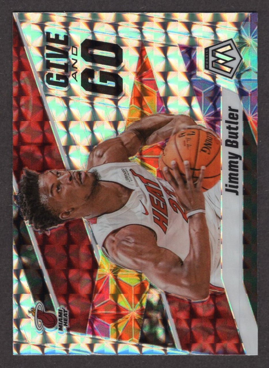 2019/20 Panini Mosaic #15 Jimmy Butler Give And Go Silver Przim